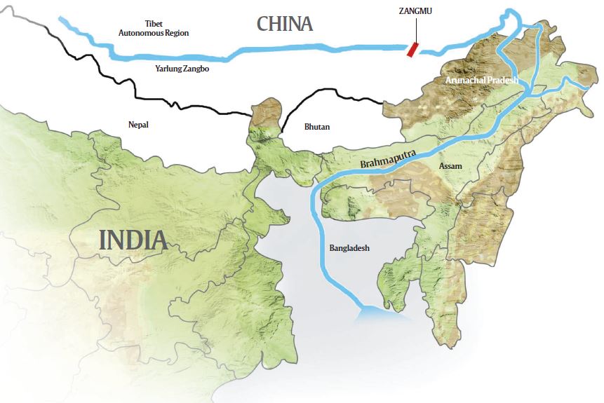 भारत-चीन के बीच पानी का विवाद