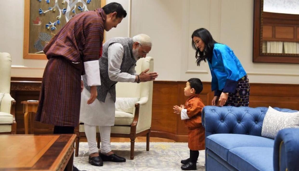 नरेंद्र मोदी भूटान राजकुमार 