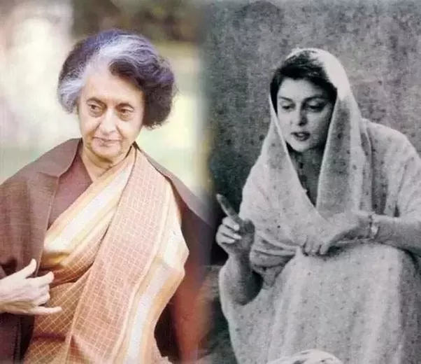इंदिरा गांधी और गायत्री देवी