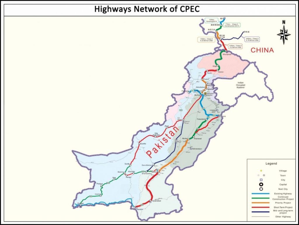 चीन पाकिस्तान इकनोमिक कोरिडोर सीपीईसी योजना