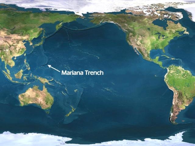 mariana trench map