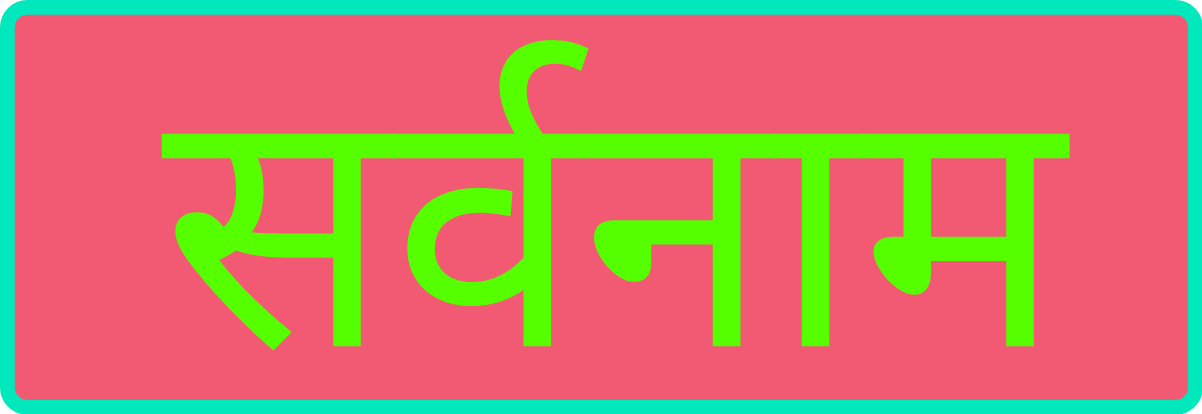सर्वनाम sarvnam in hindi