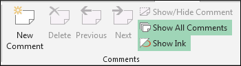 comments in ms excel