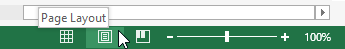 page layout view in ms excel