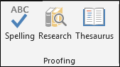 proofing in ms excel