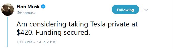 इसी ट्वीट के चलते टेस्ला के संस्थापक एलन मस्क को अपनी चेयरमैन की कुर्सी गंवानी पड़ी है।