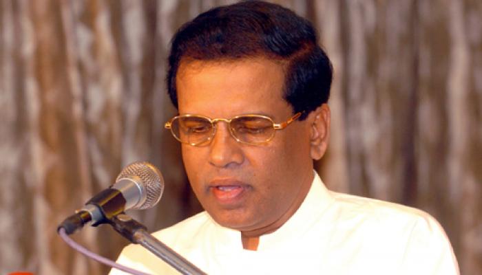 श्रीलंकाई राष्ट्रपति सिरिसेना