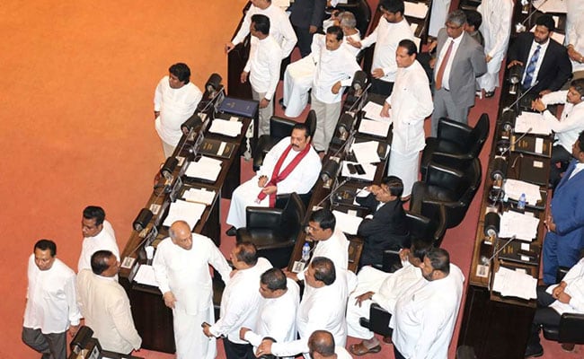 श्रीलंका की संसद का दृश्य