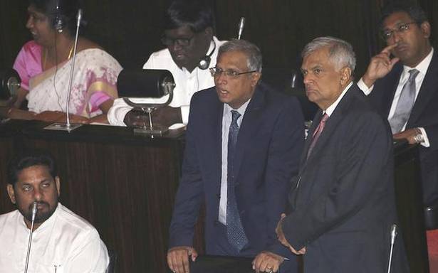 श्रीलंका की संसद का दृश्य