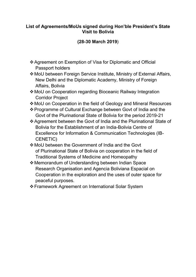 bolivia agreement