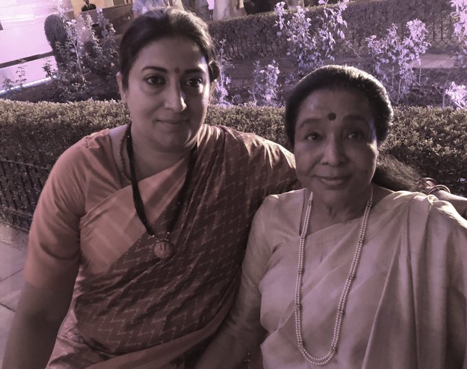 asha bhosle smriti irani