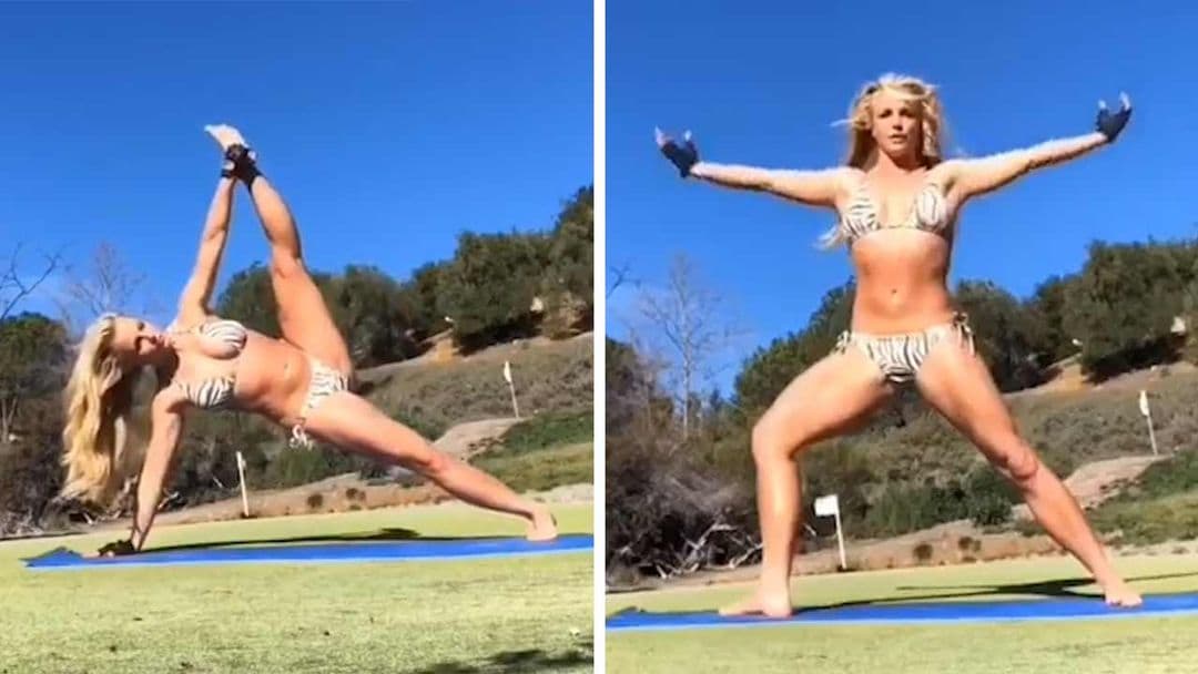 britney spears yoga