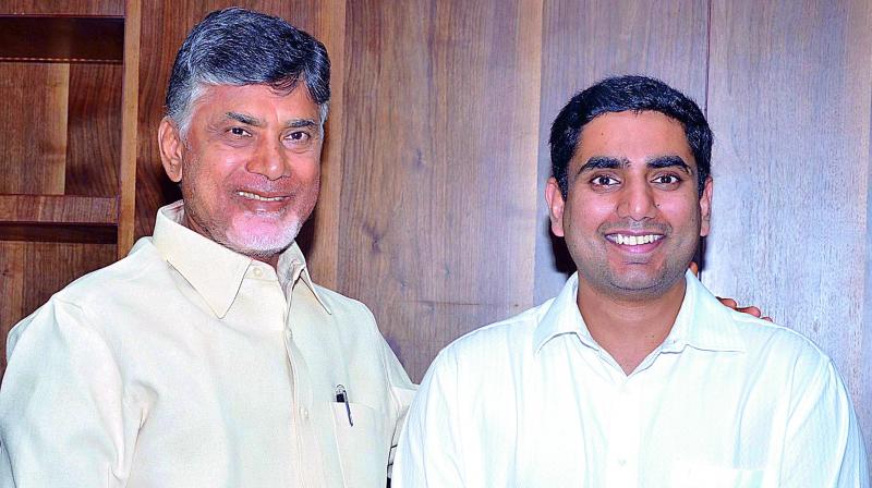 chandrababu naidu son lokesh