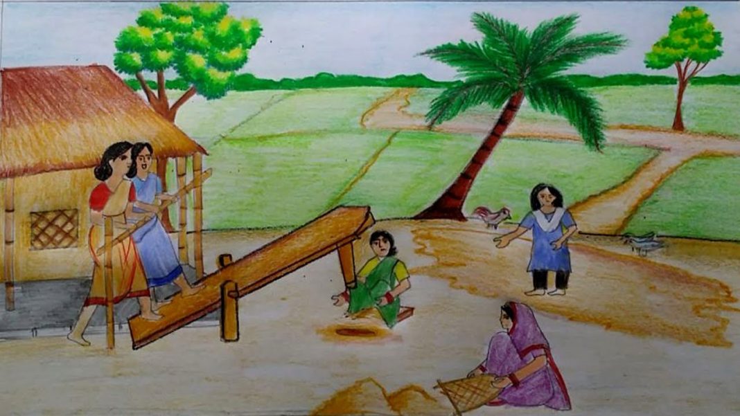 essay on village life and city life in hindi