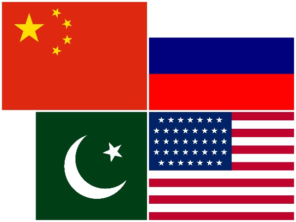 अमेरिका, चीन, रूस, पाकिस्तान