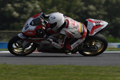 Honda rider Senthil Kumar at Asia Road Racing Championship 2019 (ARRC) Round 5 in China.