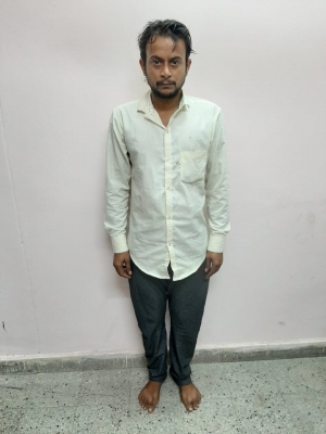 New Delhi: One of the two persons arrested in connection with a 9 year old kidnapping cum murder case in New Delhi on Oct 7, 2019. (Photo: IANS)