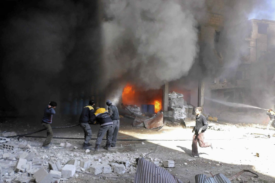 सीरिया में बमबारी