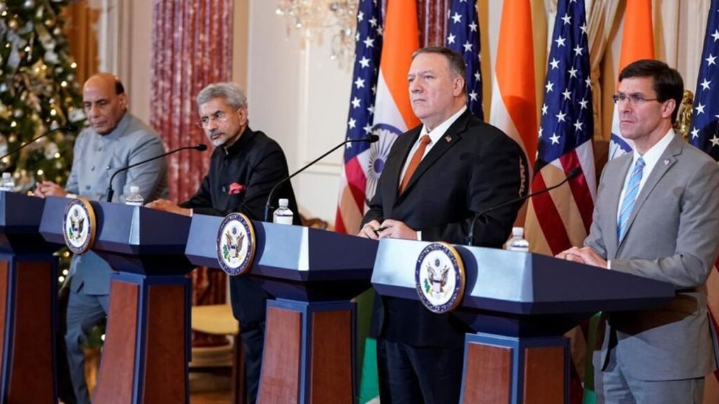 भारत - अमेरिका के बीच 2+2 बातचीत (Dialogue)